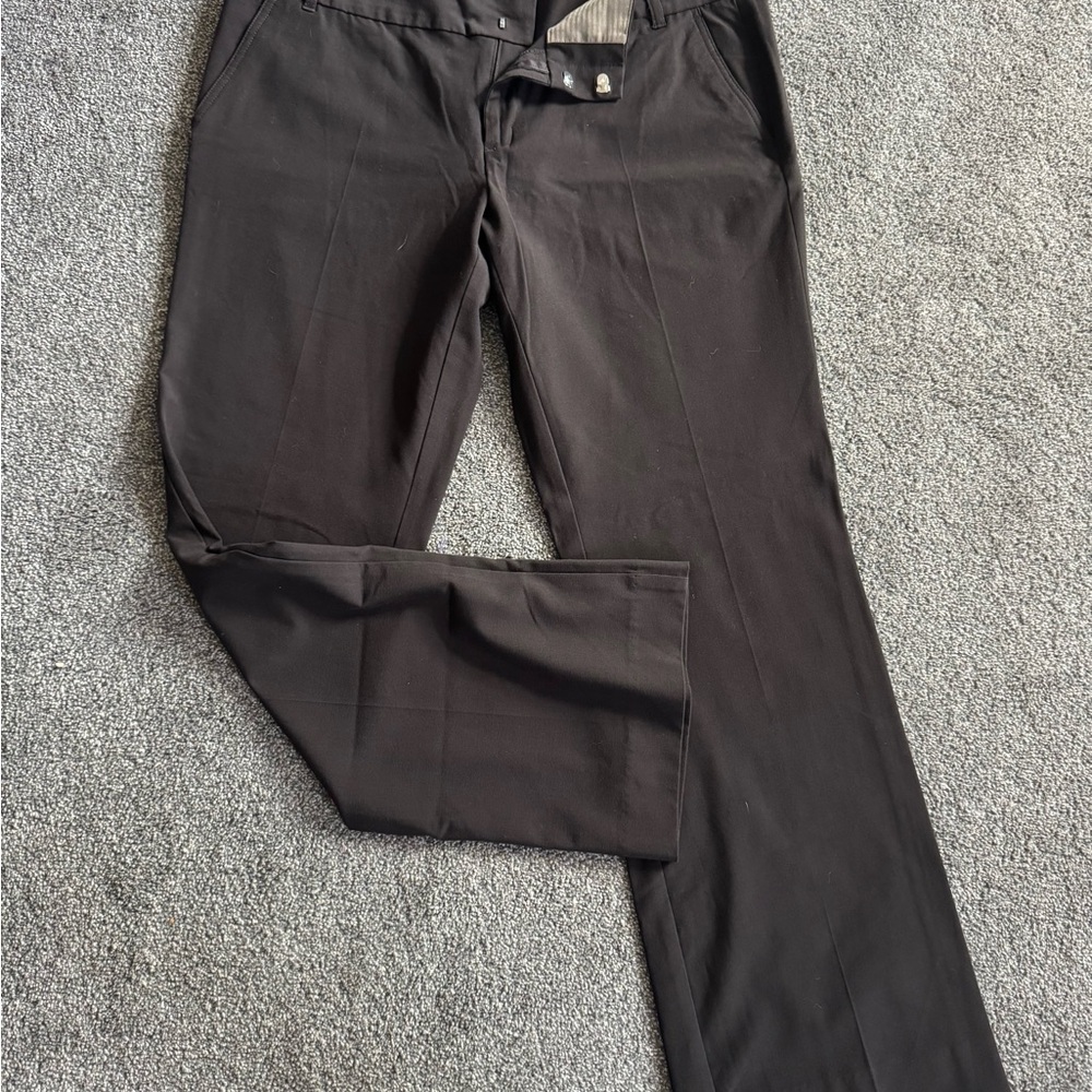 Old Navy Brown and Gray Trousers Smooth Flat Front - Picture 6 of 8